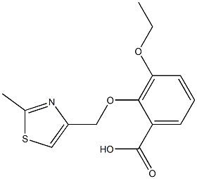 3-ETHOXY-2-[(2-METHYL-1,3-THIAZOL-4-YL)METHOXY]BENZOIC ACID Struktur