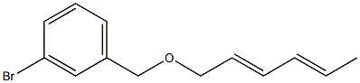 3-BROMOBENZYL-(TRANS, TRANS-2,4-HEXADIENYL)ETHER Struktur