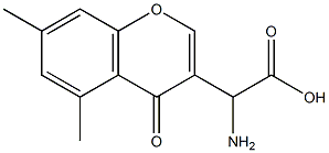 AMINO-(5,7-DIMETHYL-4-OXO-4H-CHROMEN-3-YL)-ACETIC ACID Struktur