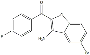 (3-AMINO-5-BROMO-BENZOFURAN-2-YL)-(4-FLUORO-PHENYL)-METHANONE Struktur