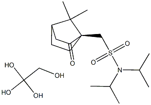 (R)-CAMPHORSULFONIC ACID DIISOPROPYLAMIDE GLYCOLATE ACETAL Struktur