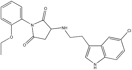 3-{[2-(5-CHLORO-1H-INDOL-3-YL)ETHYL]AMINO}-1-(2-ETHOXYPHENYL)-2,5-PYRROLIDINEDIONE Struktur