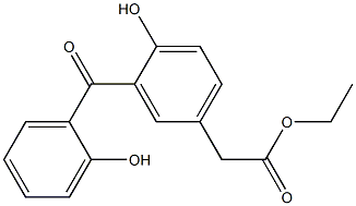 [4-HYDROXY-3-(2-HYDROXY-BENZOYL)-PHENYL]-ACETIC ACID ETHYL ESTER Struktur