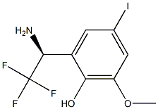 2-((1S)-1-AMINO-2,2,2-TRIFLUOROETHYL)-4-IODO-6-METHOXYPHENOL Struktur