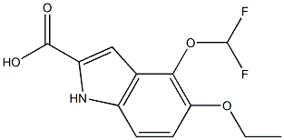 4-(DIFLUOROMETHOXY)-5-ETHOXY-1H-INDOLE-2-CARBOXYLIC ACID Struktur