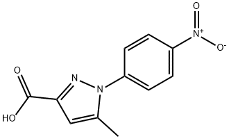 5-METHYL-1-(4-NITRO-PHENYL)-1H-PYRAZOLE-3-CARBOXYLIC ACID Struktur