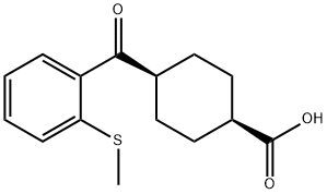 CIS-4-(2-THIOMETHYLBENZOYL)CYCLOHEXANE-1-CARBOXYLIC ACID Struktur