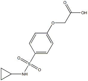 ACETIC ACID, [4-[(CYCLOPROPYLAMINO)SULFONYL]PHENOXY]- Struktur