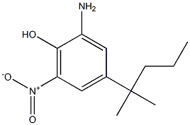 2-AMINO-4-(1,1-DIMETHYLBUTYL)-6-NITROPHENOL Struktur