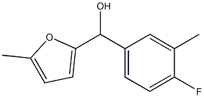 4-FLUORO-3-METHYLPHENYL-(5-METHYL-2-FURYL)METHANOL Struktur