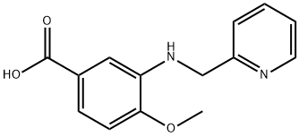 4-METHOXY-3-((PYRIDIN-2-YLMETHYL)AMINO)BENZOIC ACID Struktur