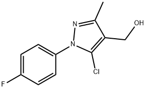 [5-CHLORO-1-(4-FLUOROPHENYL)-3-METHYL-1H-PYRAZOL-4-YL]METHANOL Struktur