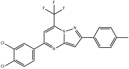 5-(3,4-DICHLOROPHENYL)-2-(4-METHYLPHENYL)-7-(TRIFLUOROMETHYL)PYRAZOLO[1,5-A]PYRIMIDINE Struktur