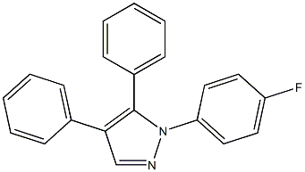 1-(4-FLUOROPHENYL)-4,5-DIPHENYL-1H-PYRAZOLE Struktur