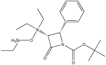 CIS-1-TERTBUTOXYCARBONYL-4-PHENYL-3-TRIETHYLSILOXYL-AZETIDIN-2-ONE Struktur