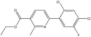 ETHYL 6-(2,4-DICHLORO-5-FLUOROPHENYL)-2-METHYLPYRIDINE-3-CARBOXYLATE Struktur