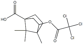 4,7,7-TRIMETHYL-3-[(TRICHLOROACETYL)OXY]BICYCLO[2.2.1]HEPTANE-1-CARBOXYLIC ACID Struktur