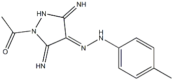 (4E)-1-ACETYL-3,5-DIIMINOPYRAZOLIDIN-4-ONE (4-METHYLPHENYL)HYDRAZONE Struktur