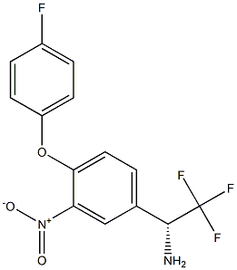 (1R)-2,2,2-TRIFLUORO-1-[4-(4-FLUOROPHENOXY)-3-NITROPHENYL]ETHYLAMINE Struktur