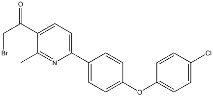 1-(6-(4-(4-CHLOROPHENOXY)PHENYL)-2-METHYLPYRIDIN-3-YL)-2-BROMOETHANONE Struktur