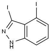 3,4-DIIODO (1H)INDAZOLE Struktur