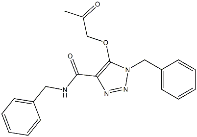 N,1-DIBENZYL-5-(2-OXOPROPOXY)-1H-1,2,3-TRIAZOLE-4-CARBOXAMIDE Struktur