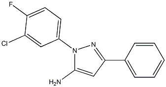 1-(3-CHLORO-4-FLUOROPHENYL)-3-PHENYL-1H-PYRAZOL-5-AMINE Struktur