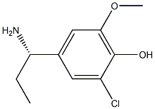 4-((1S)-1-AMINOPROPYL)-2-CHLORO-6-METHOXYPHENOL Struktur