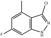 3-CHLORO-6-FLUORO-4-METHYLINDAZOLE Struktur