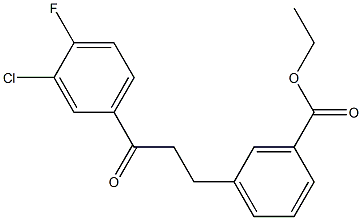 3-(3-CARBOETHOXYPHENYL)-3'-CHLORO-4'-FLUOROPROPIOPHENONE Struktur