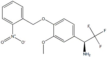 (1S)-2,2,2-TRIFLUORO-1-(3-METHOXY-4-[(2-NITROPHENYL)METHOXY]PHENYL)ETHYLAMINE Struktur