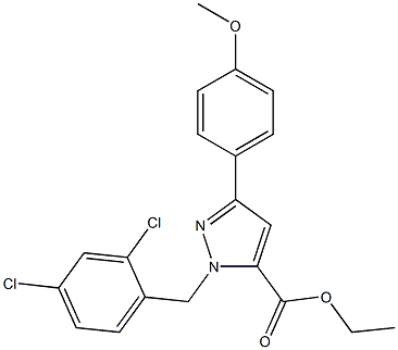 ETHYL 1-(2,4-DICHLOROBENZYL)-3-(4-METHOXYPHENYL)-1H-PYRAZOLE-5-CARBOXYLATE Struktur