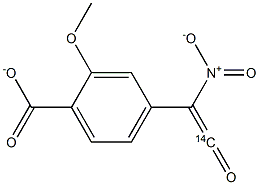 2-METHOXY-4-NITROMETHYLBENZOATE, [CARBONYL-14C]- Struktur