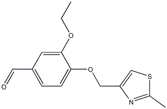 3-ETHOXY-4-[(2-METHYL-1,3-THIAZOL-4-YL)METHOXY]BENZALDEHYDE Struktur