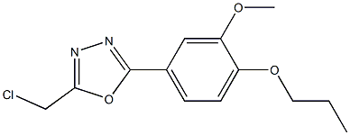 2-(CHLOROMETHYL)-5-(3-METHOXY-4-PROPOXYPHENYL)-1,3,4-OXADIAZOLE Struktur