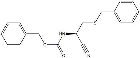 BENZYL [(1R)-2-(BENZYLTHIO)-1-CYANOETHYL]CARBAMATE Struktur