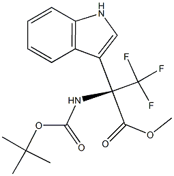 METHYL N-(TERT-BUTOXYCARBONYL)-3,3,3-TRIFLUORO-2-(1H-INDOL-3-YL)ALANINATE Struktur