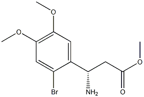 METHYL (3S)-3-AMINO-3-(2-BROMO-4,5-DIMETHOXYPHENYL)PROPANOATE Struktur