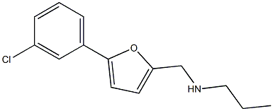 N-((5-(3-CHLOROPHENYL)-2-FURYL)METHYL)PROPAN-1-AMINE Struktur