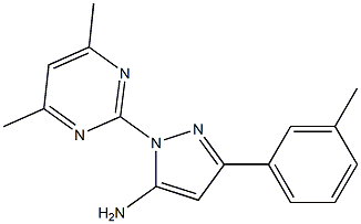 1-(4,6-DIMETHYLPYRIMIDIN-2-YL)-3-(3-METHYLPHENYL)-1H-PYRAZOL-5-AMINE Struktur