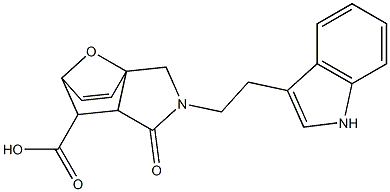 3-[2-(1H-INDOL-3-YL)-ETHYL]-4-OXO-10-OXA-3-AZA-TRICYCLO[5.2.1.0(1,5)]DEC-8-ENE-6-CARBOXYLIC ACID Struktur