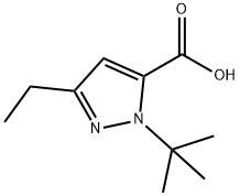 1-(TERT-BUTYL)-3-ETHYL-1H-PYRAZOLE-5-CARBOXYLIC ACID Struktur