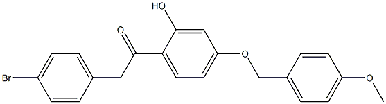 1-(4-(4-METHOXYBENZYLOXY)-2-HYDROXYPHENYL)-2-(4-BROMOPHENYL)ETHANONE Struktur