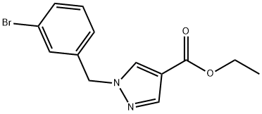 1-(3-BROMO-BENZYL)-1H-PYRAZOLE-4-CARBOXYLIC ACID ETHYL ESTER Struktur