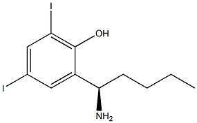 2-((1R)-1-AMINOPENTYL)-4,6-DIIODOPHENOL Struktur