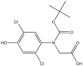 (S)-(BOC)-2,5-DICHLORO-4-HYDROXYPHENYLGLYCINE Struktur