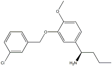 (1R)-1-(3-[(3-CHLOROPHENYL)METHOXY]-4-METHOXYPHENYL)BUTYLAMINE Struktur