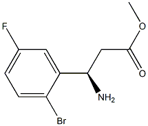 METHYL (3R)-3-AMINO-3-(2-BROMO-5-FLUOROPHENYL)PROPANOATE Struktur