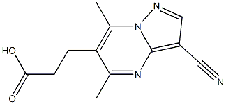 3-(3-CYANO-5,7-DIMETHYLPYRAZOLO[1,5-A]PYRIMIDIN-6-YL)PROPANOIC ACID Struktur