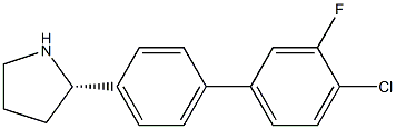 (2S)-2-[4-(4-CHLORO-3-FLUOROPHENYL)PHENYL]PYRROLIDINE Struktur